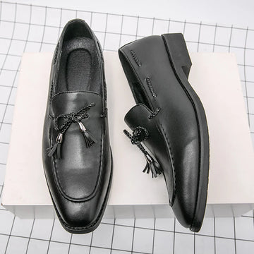 Riolio Summer Fashion Casual Leather Shoes Men Large Size Business Formal Casual Shoes Wedding Lace Up Men Shoes